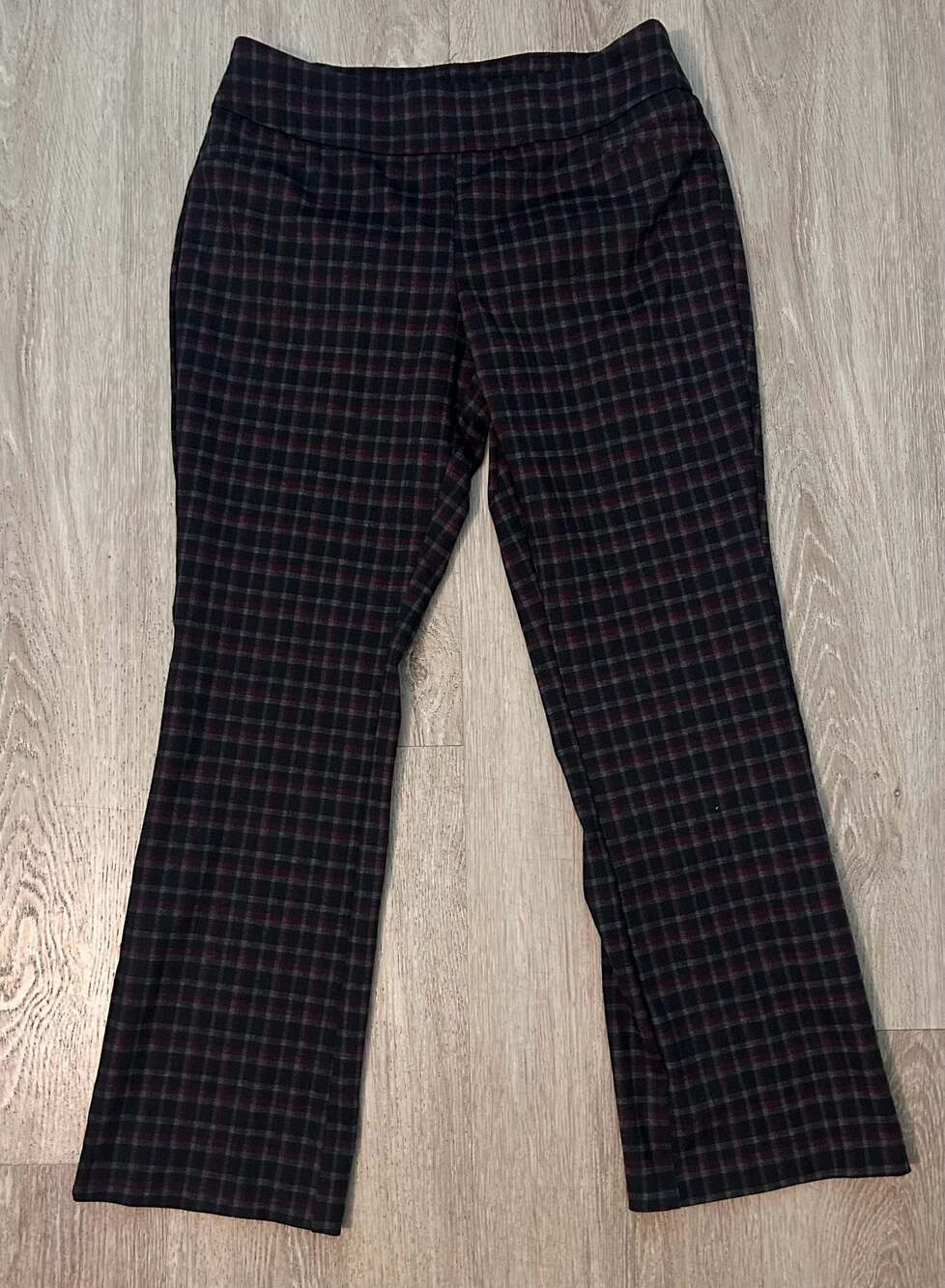 7th Avenue Design Studio New York & Company Plaid Petite Pull-On Pants